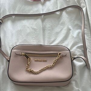Michael Kors Pink Crossbody with Gold Accents